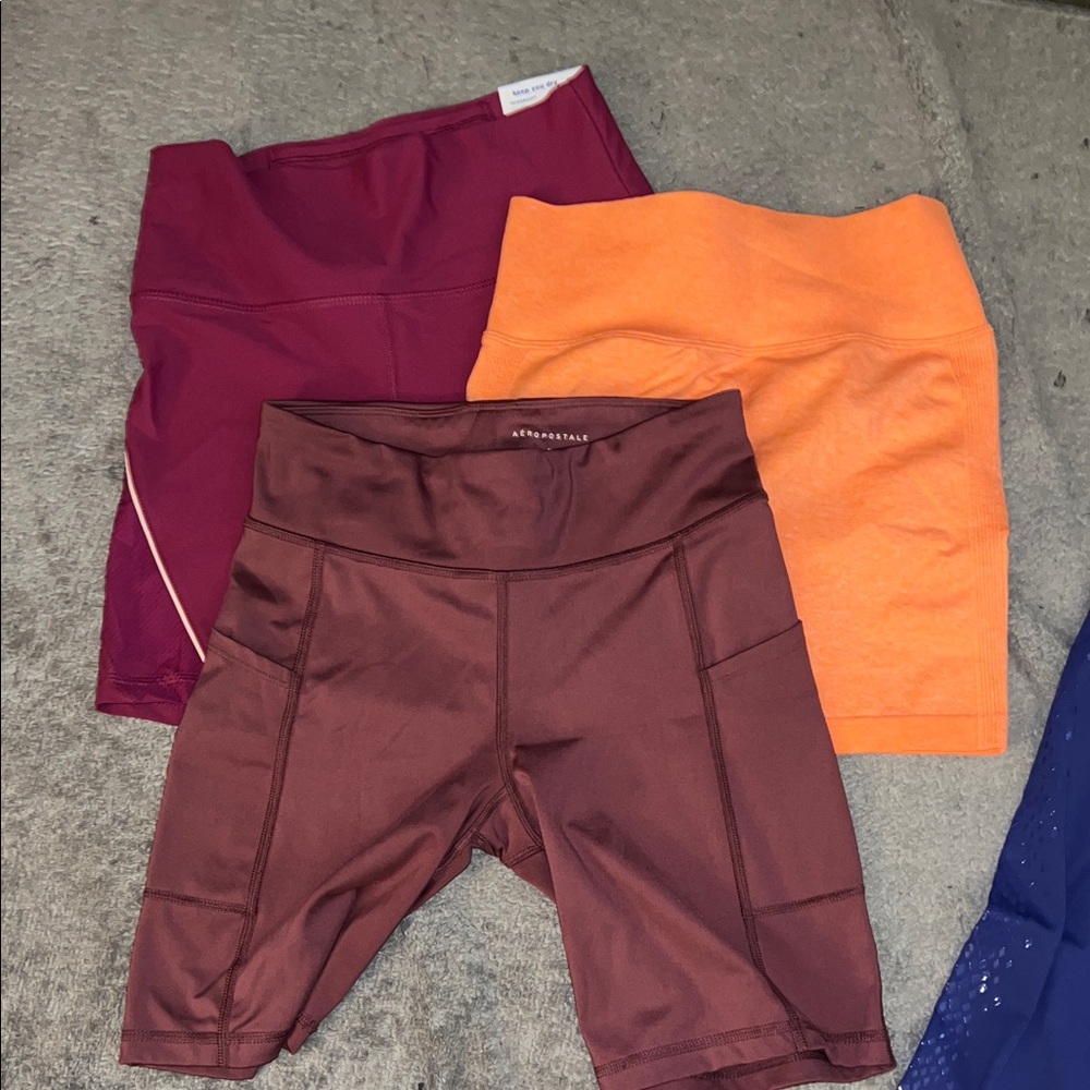 Athleta Women's Bike Shorts - Maroon, Tangerine, Chocolate